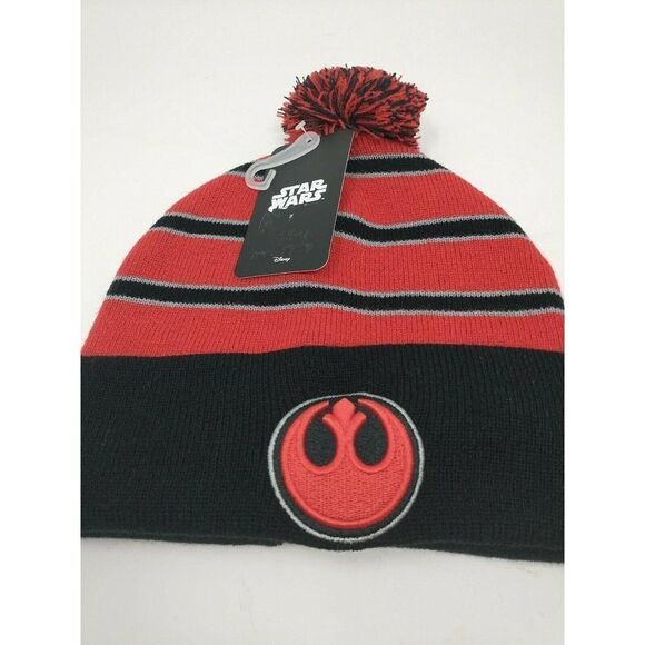 Star Wars Bioworld Warm Hat Set Republic Empire in Lot of 2 with Ball on Top - Picture 2 of 5